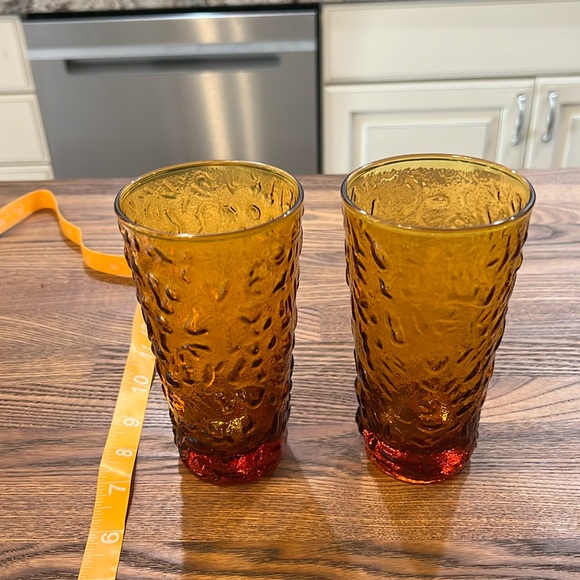 Anchor Hocking Other - Vintage Set of 2 Anchor Hocking Milano Amber Drinking Glasses